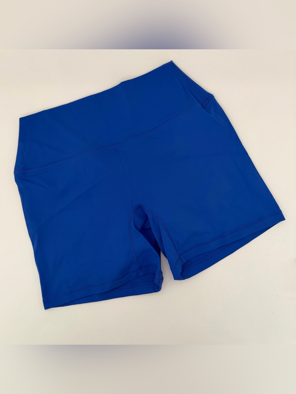 SET Active Bike Shorts Spandex Athletic Yoga Shorts Royal Blue Size Large